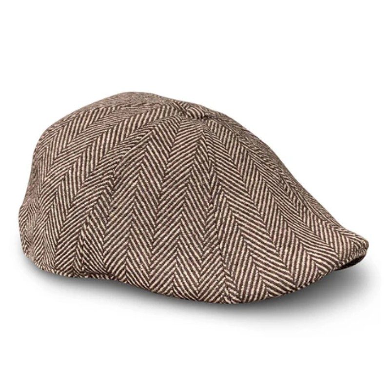 The Peaky - Brown Herringbone scally cap