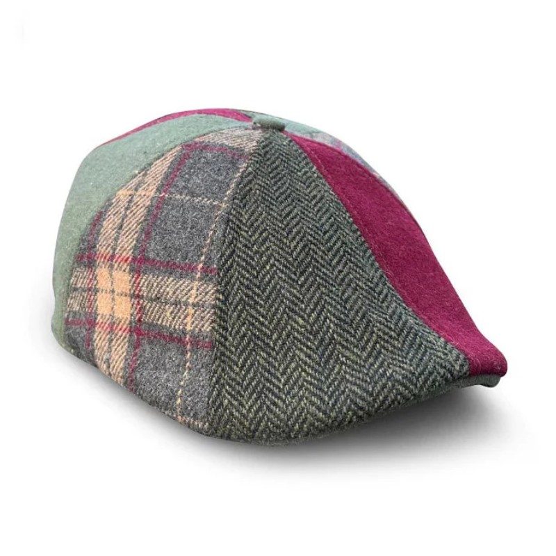 The Kringle - Crimson & Green Plaid scally cap