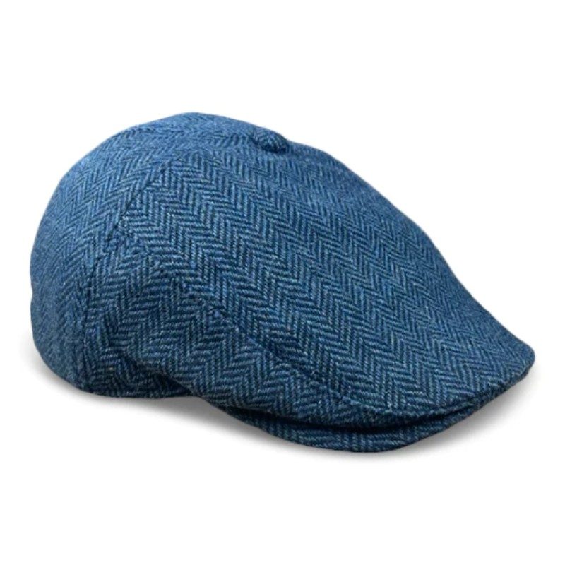 The Original 5-Panel - Patriot Blue Herringbone scally cap
