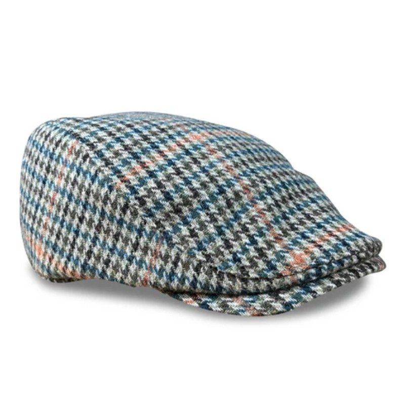 The Hound - Tan Houndstooth scally cap