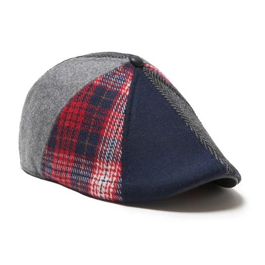 The King of Hearts - Red & Blue Plaid — Boston Scally — scally cap