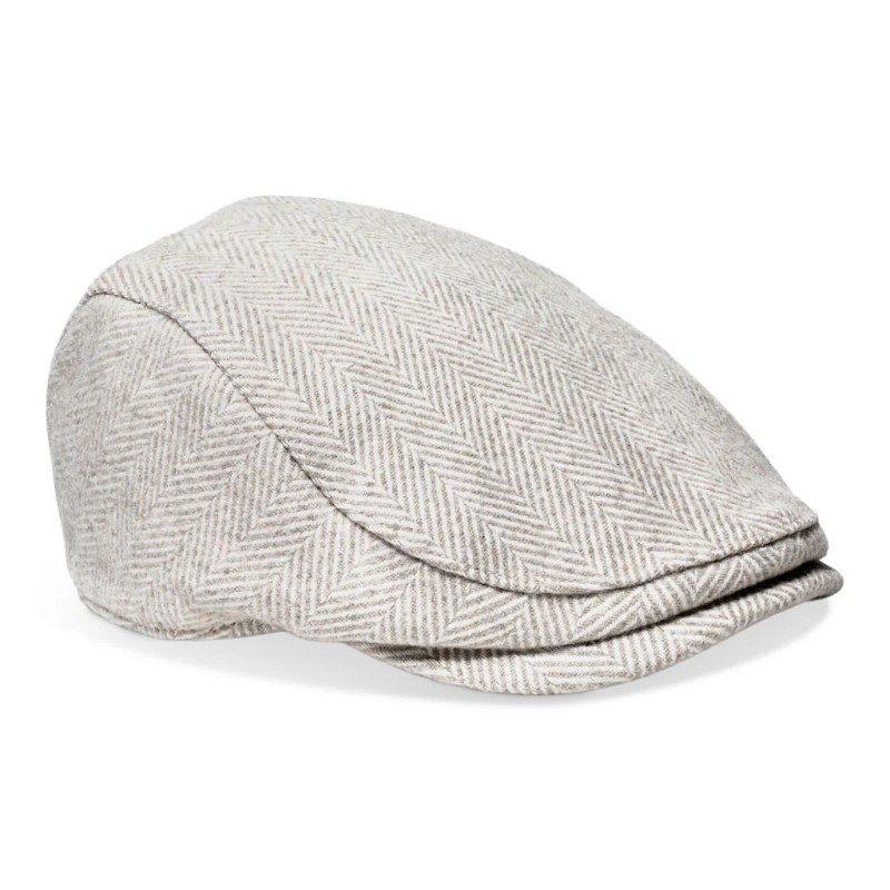 The Irish - White Herringbone scally cap