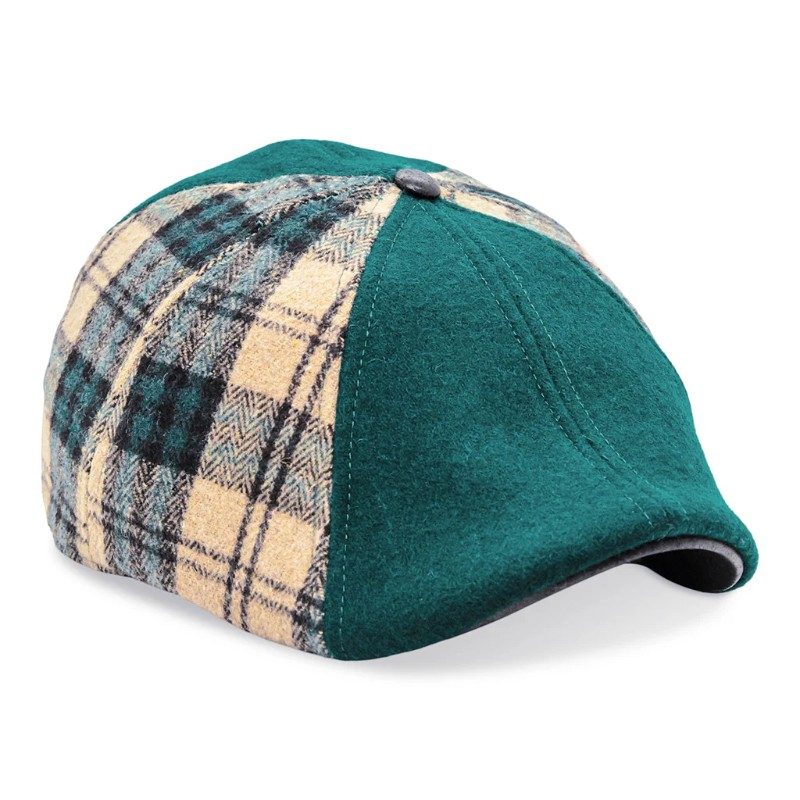 The Craic - Emerald and Ale Plaid scally cap