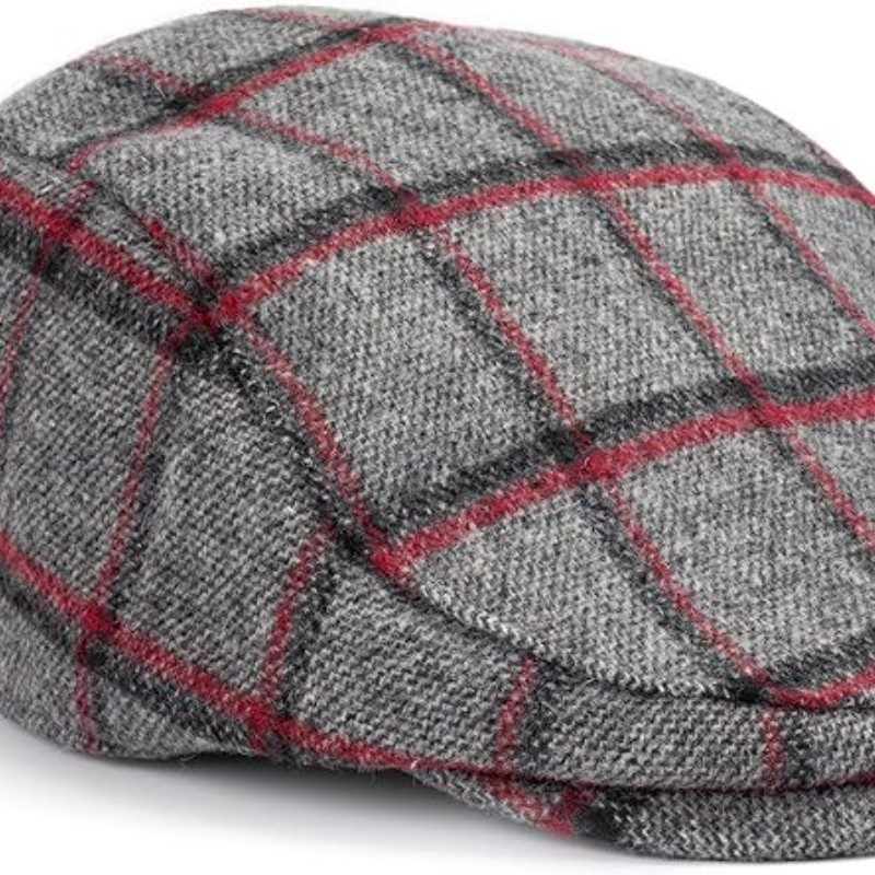 The Heritage - Red & Black Plaid scally cap