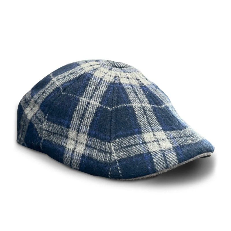The Distillery - Blue Mash Plaid scally cap
