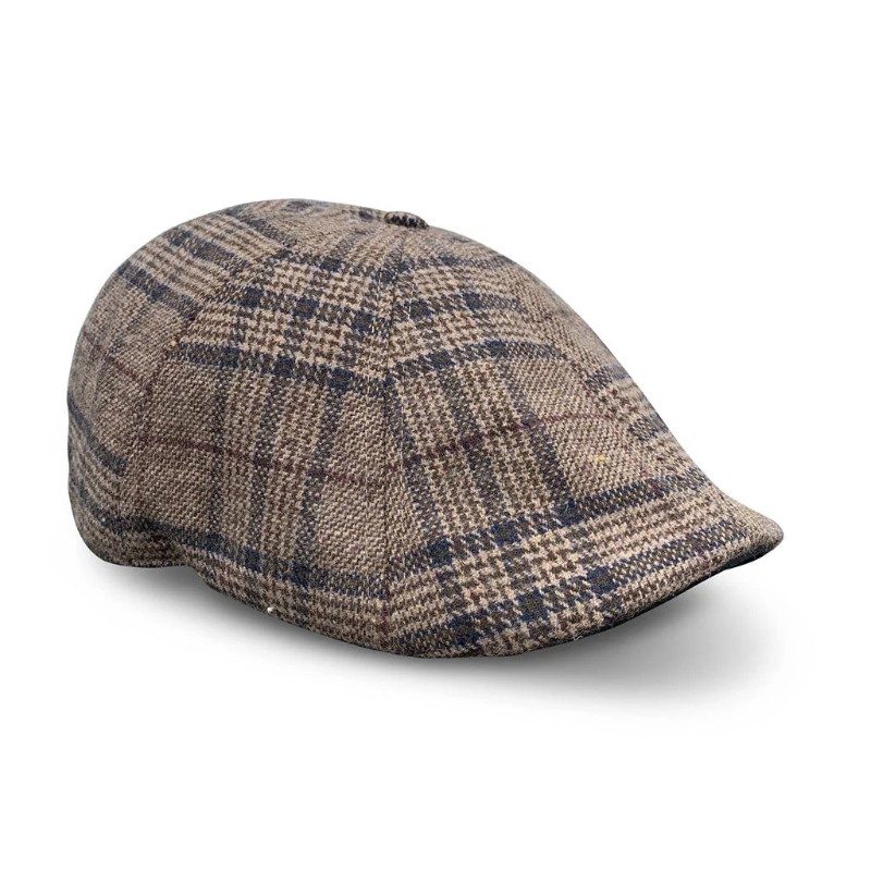 The Sunday - Brown Amber & Navy scally cap
