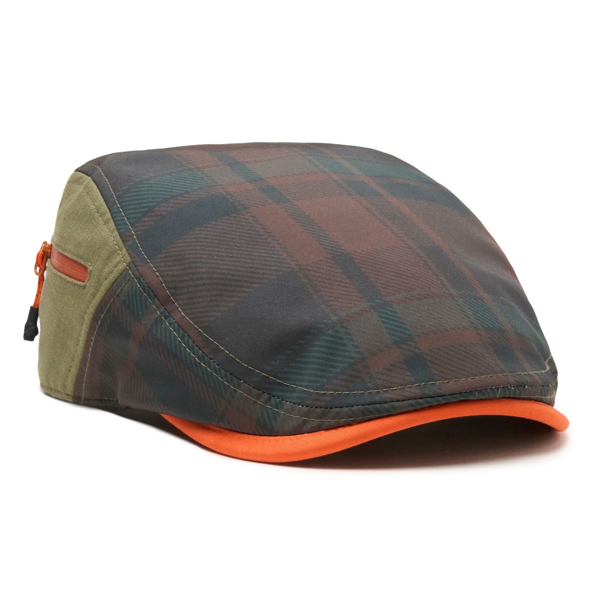 The Campfire - Forest Green & Bonfire Plaid — Boston Scally Co. — scally cap