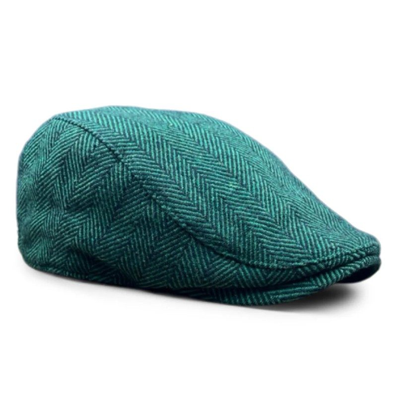 The Irish - Green Herringbone — Boston Scally — scally cap