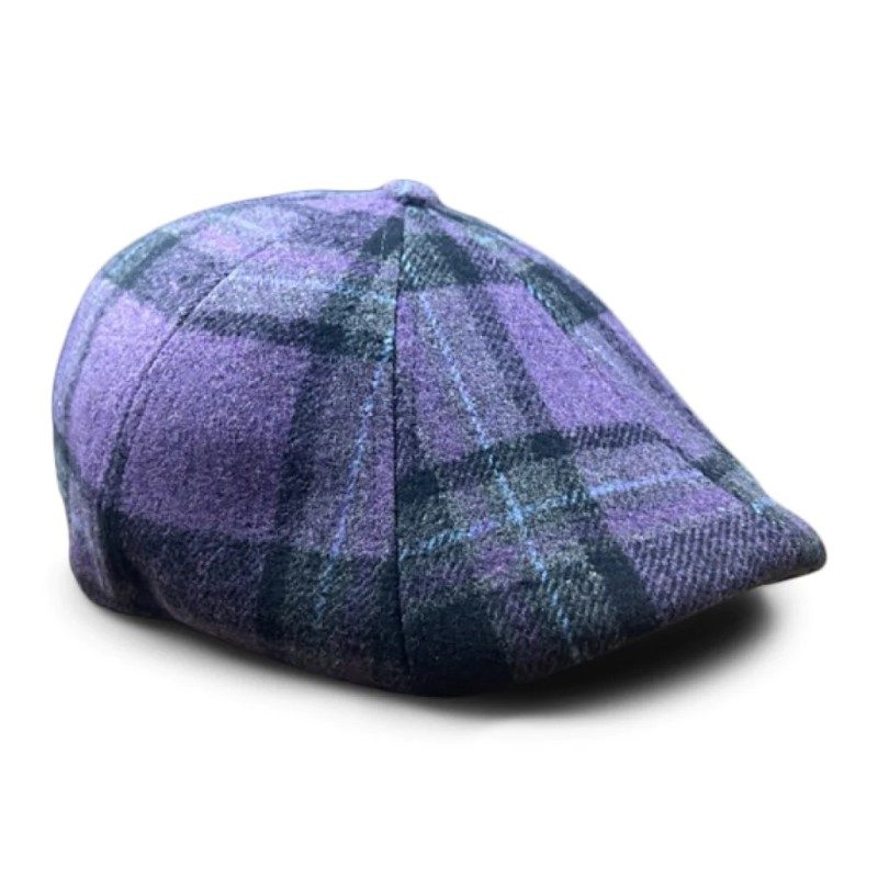 The Violet Rose Plaid Peaky - Purple Plaid — Boston Scally — scally cap
