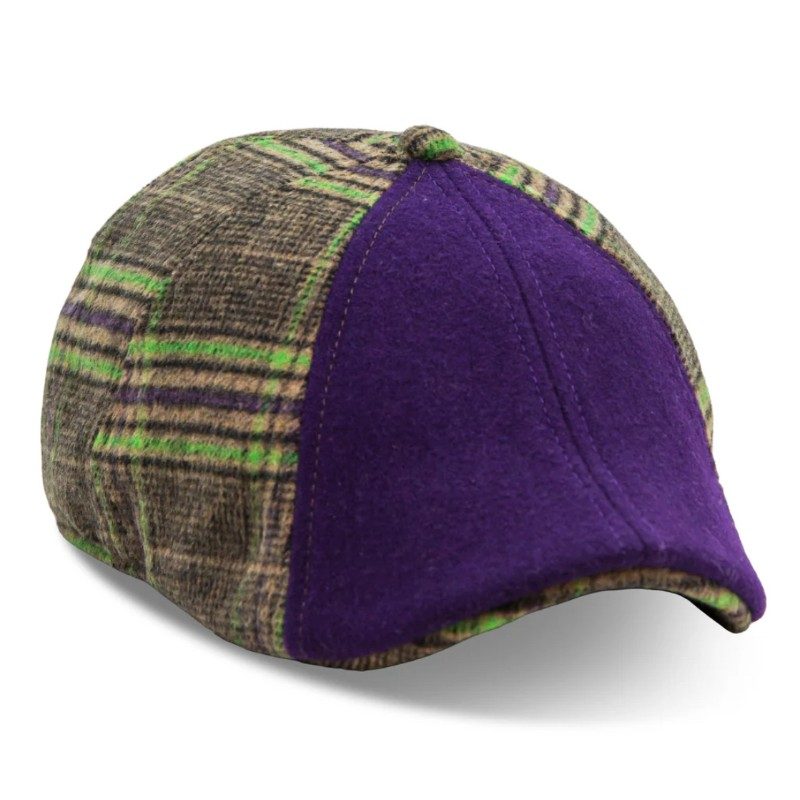 The Frankenhead - Purple & Undead Plaid — Boston Scally — scally cap