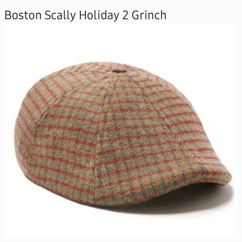 The Holiday 2 - Grumpy Green & Red Plaid — scally cap